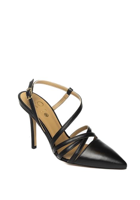 Sandalo pelle nero WO MILANO | W215SETA-NERO